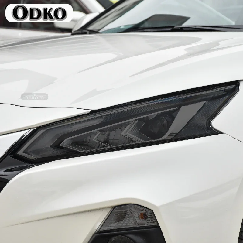 

For Nissan Altima 2019 2020 Car Headlight Protective Tint Film Smoke Black Transparent TPU Light Protection Sticker Accessories