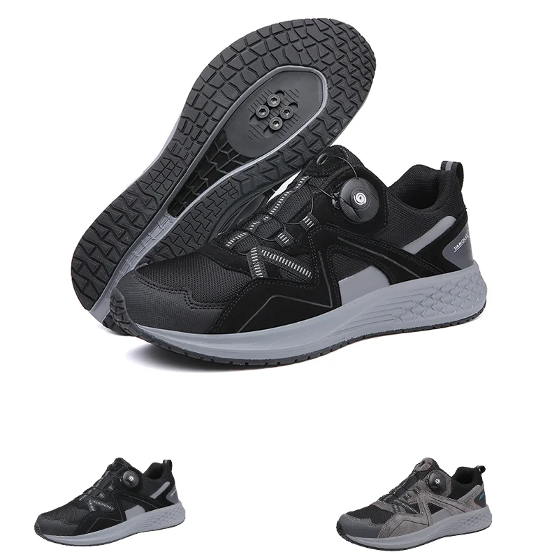 

New Bicycle Shoes SPD Road Bikes Anti-skid Self-locking Racing Flat Shoes For Both Men And Women Lightweight And Breathable