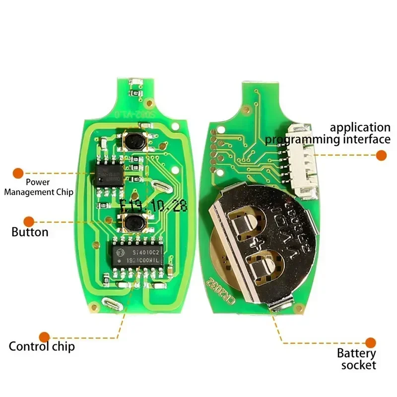 5pcs Xhorse XKGD12EN VVDI Universal Wire Remote Key 2 Buttons Garage Door Remote Control for VVDI Key Tool English Version
