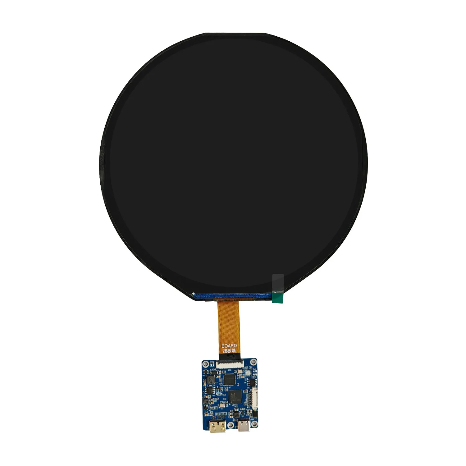 7 Inch Round LCD Screen TFT Circular Display IPS 1080x1080 MIPI interface 500nits High Brightness Panel With HDMI Driver Board