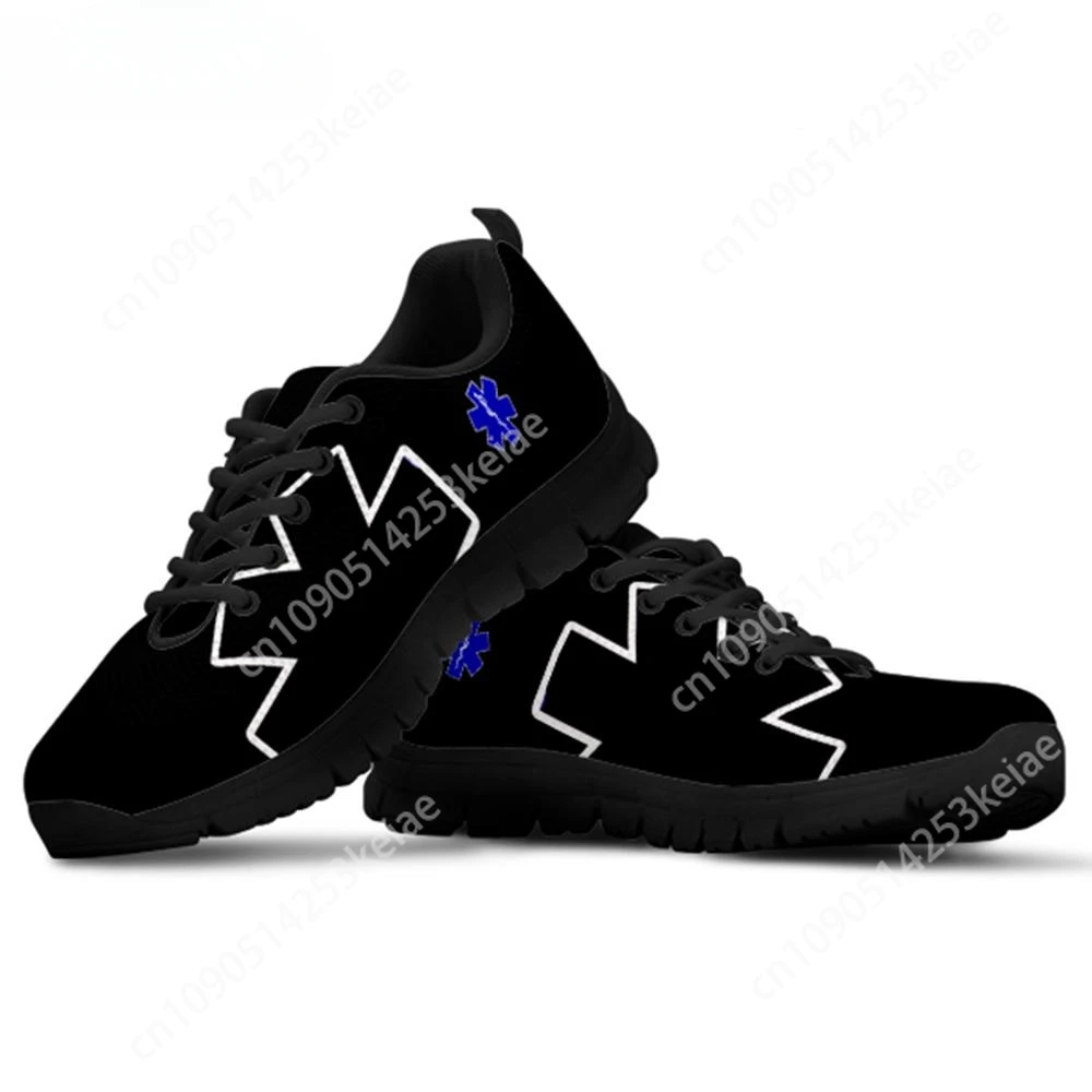

Custom Made Paramedic EMT EMS Pattern Men Casual Shoes Fashion Brand Black Flats Sneakers Male Designer Spring/Autumn Footwear