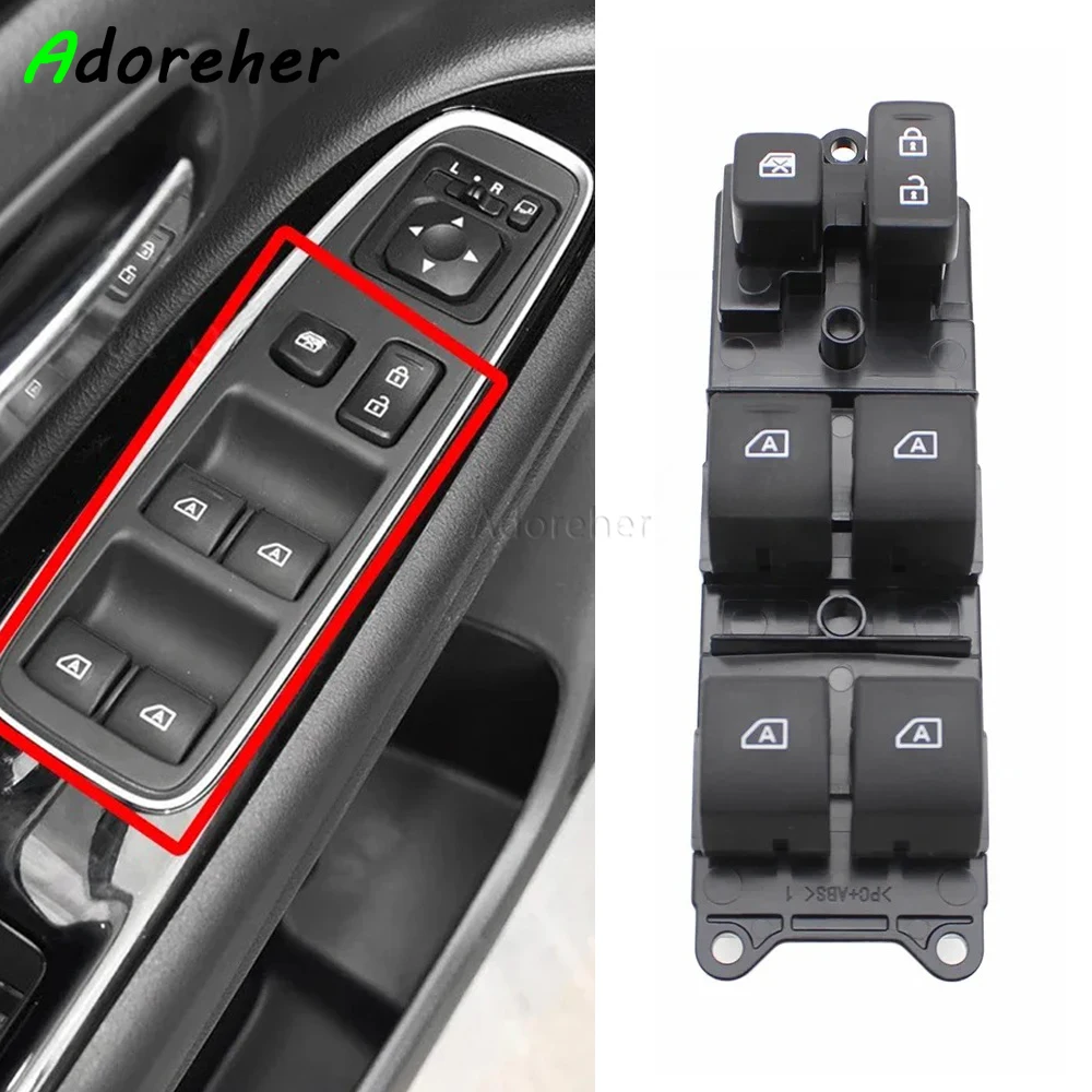 Power Window Control Switch Electric Window Regulator Switch Button Panel Compatible For Mitsubishi Outlander 2019 2020 2021