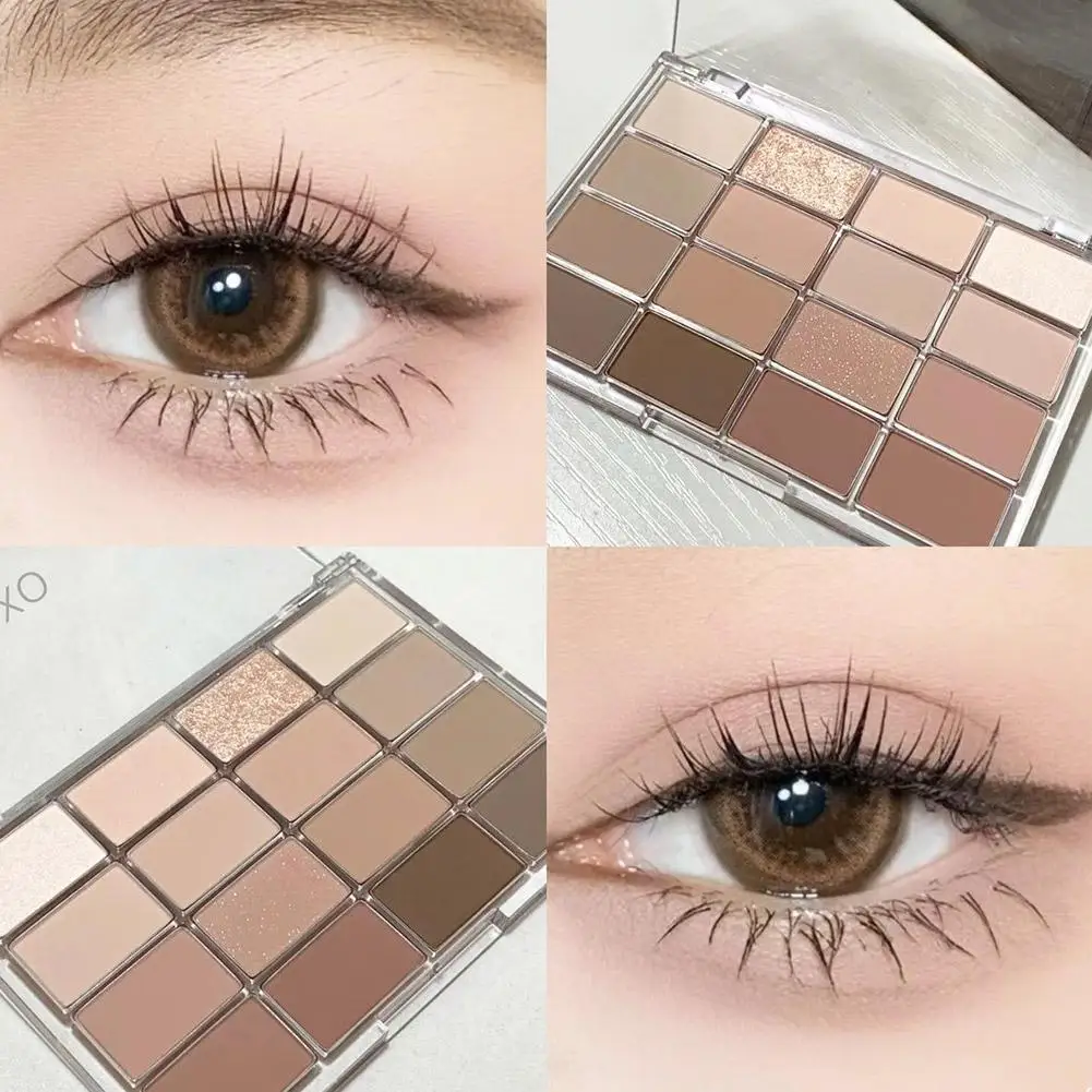 Oogschaduwpalet met lage verzadiging Matte thee Abrikoos Oogmake-uppalet Dagelijkse aardemake-up Langdurige oogschaduw