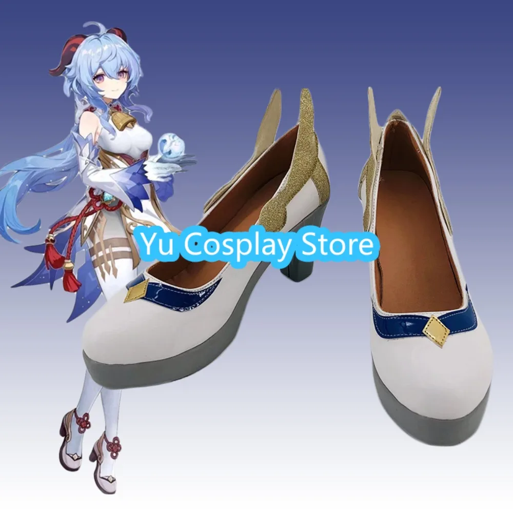 

Yu Косплей Магазин Genshin Impact Ganyu Обувь для косплея на высоком каблуке Аниме Обувь для косплея Сапоги Костюмы на Хэллоуин Реквизит