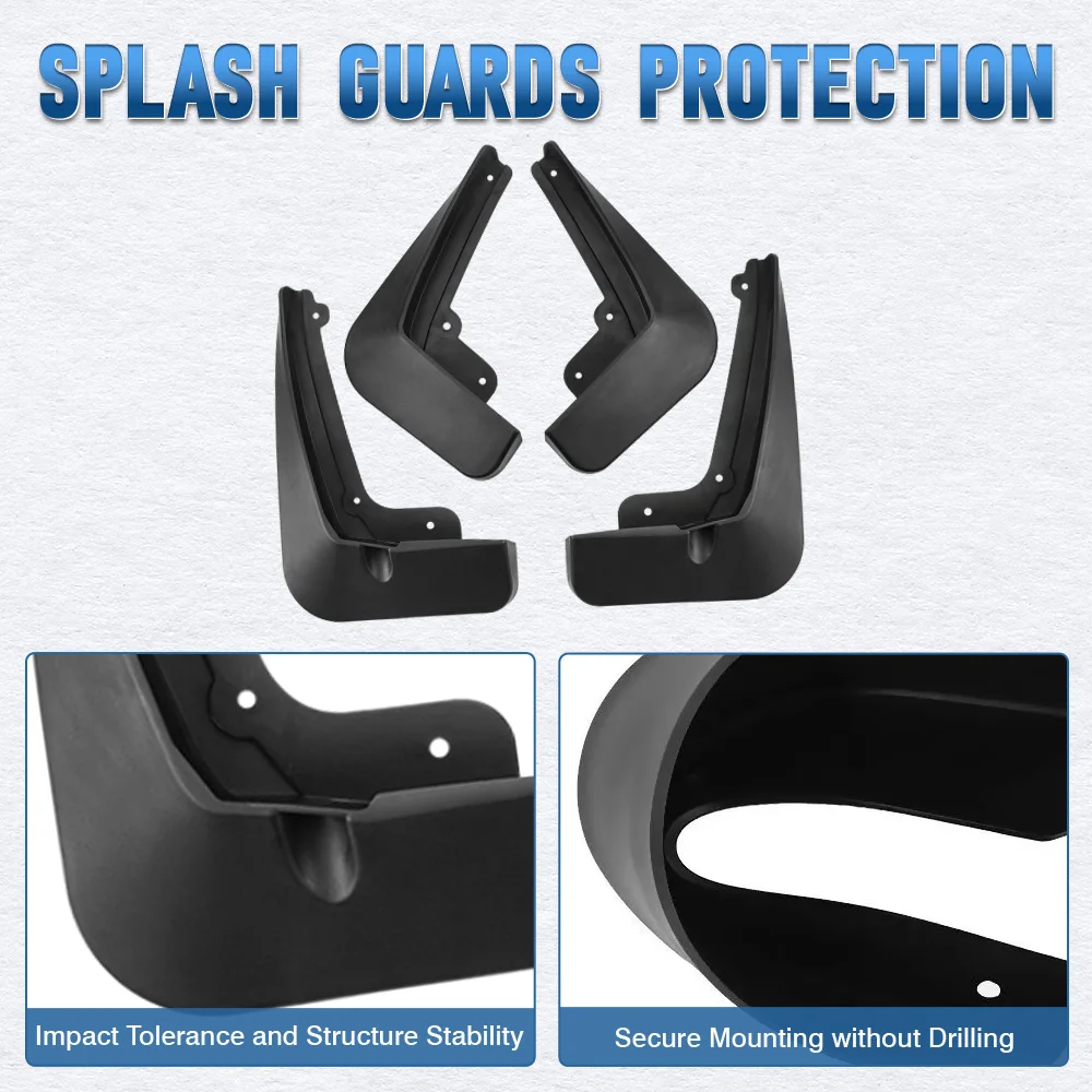 

4pcs Car Front Rear Wheel Mud Flaps kit Mudguards Protector Accessories For Chevrolet Equinox 2017 2018 2019 2020 2021 2022 2023