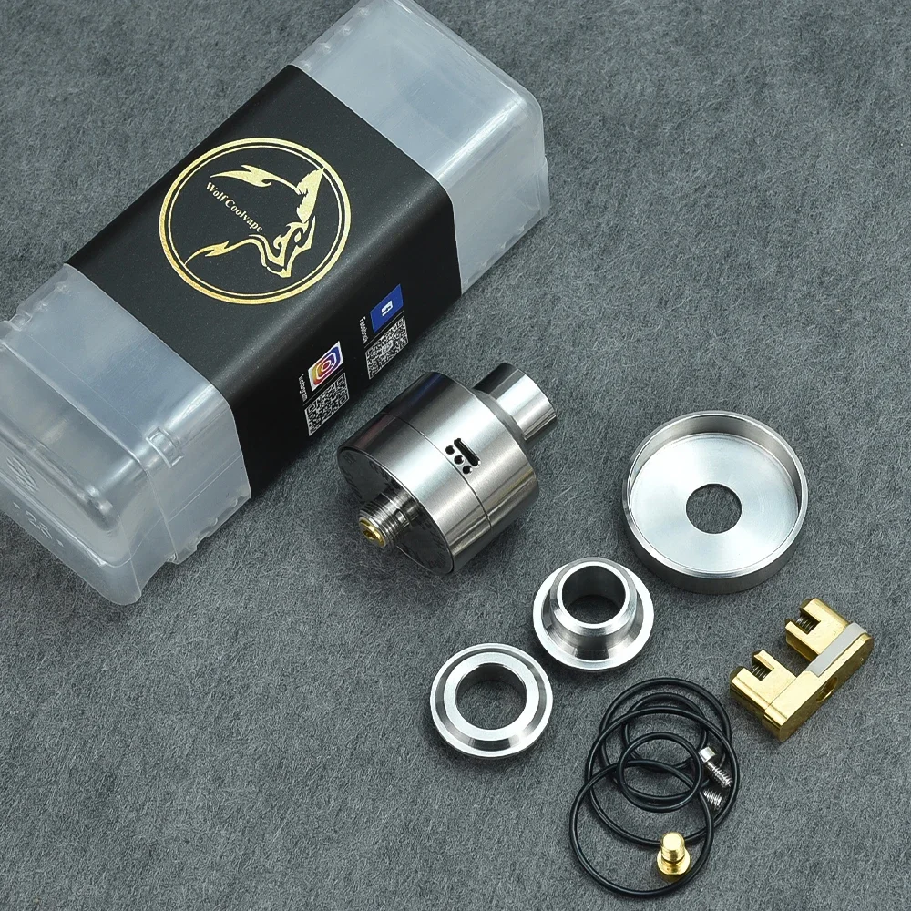 Wolfcoolvape Nisshoku RDA - 22mm, 316SS, Squonk BF Pin, Rebuildable Vape Atomizer
