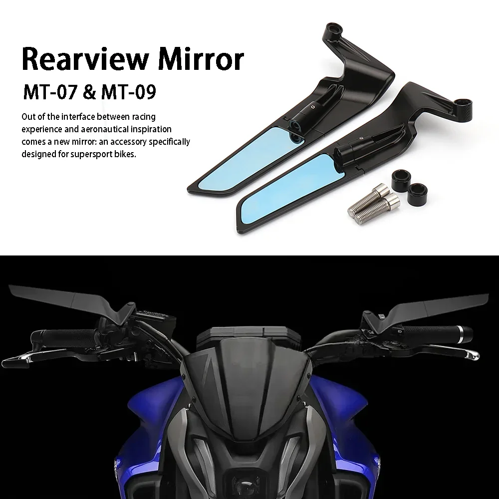 MT-07 MT07 MT 07 2021 2022 Motorcycle Rear Side View Mirrors Rearview Mirror For YAMAHA MT-09 MT09 2020-2023 MT 09 SP 2021- 2023