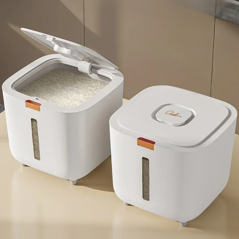 1 recipiente para arroz sellado y grueso con tapa, recipiente de almacenamiento a prueba de humedad e insectos, capacidad de 5/10 kg para fideos de arroz y harina