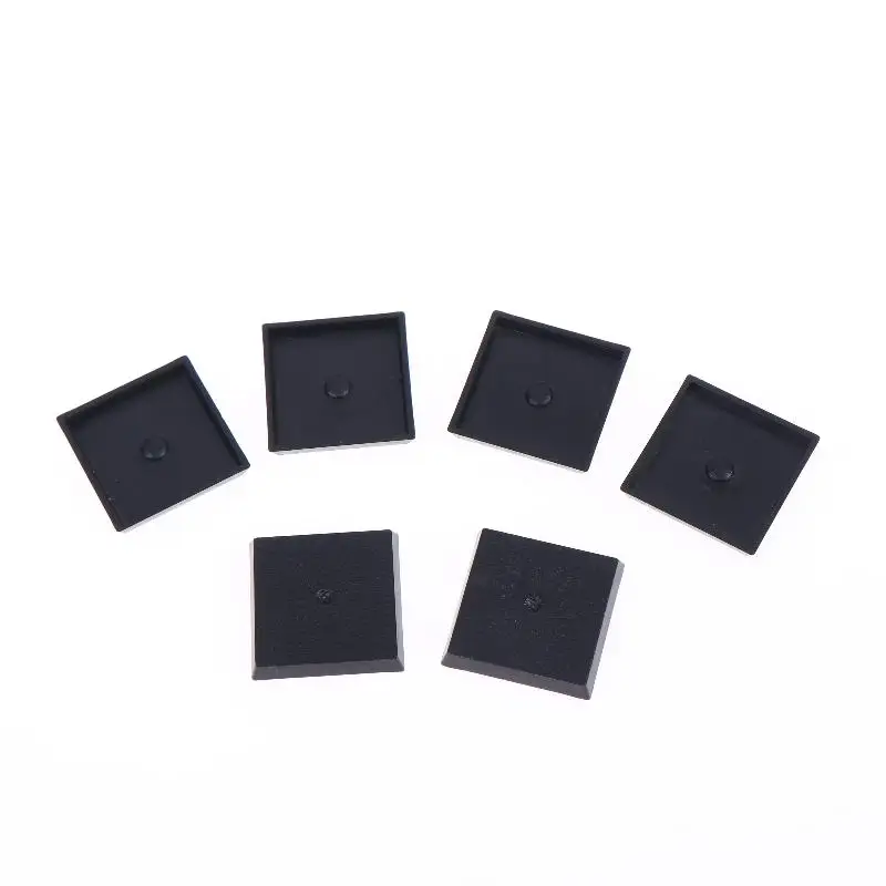 20Pcs 25mm Square Wargame Miniature Base Black Plastic Bottom Model Figure Holder For Tabletop Wargaming Hobby Crafts DIY view 2