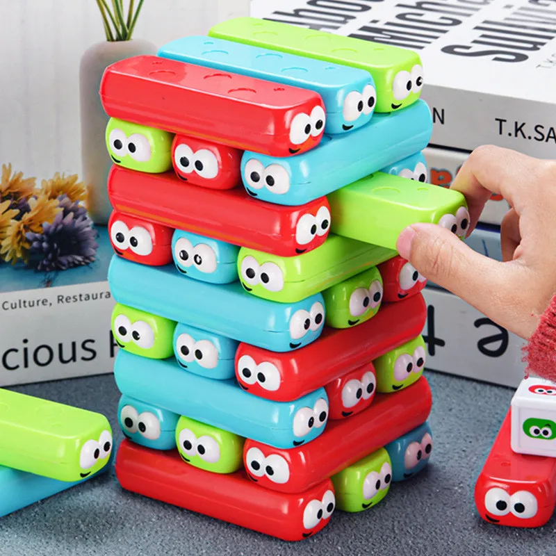 Interesting Stacking Tower Children Toy Parent-child Games Colorful Building Blocks Toys Family Party Game Props Gifts for Kids