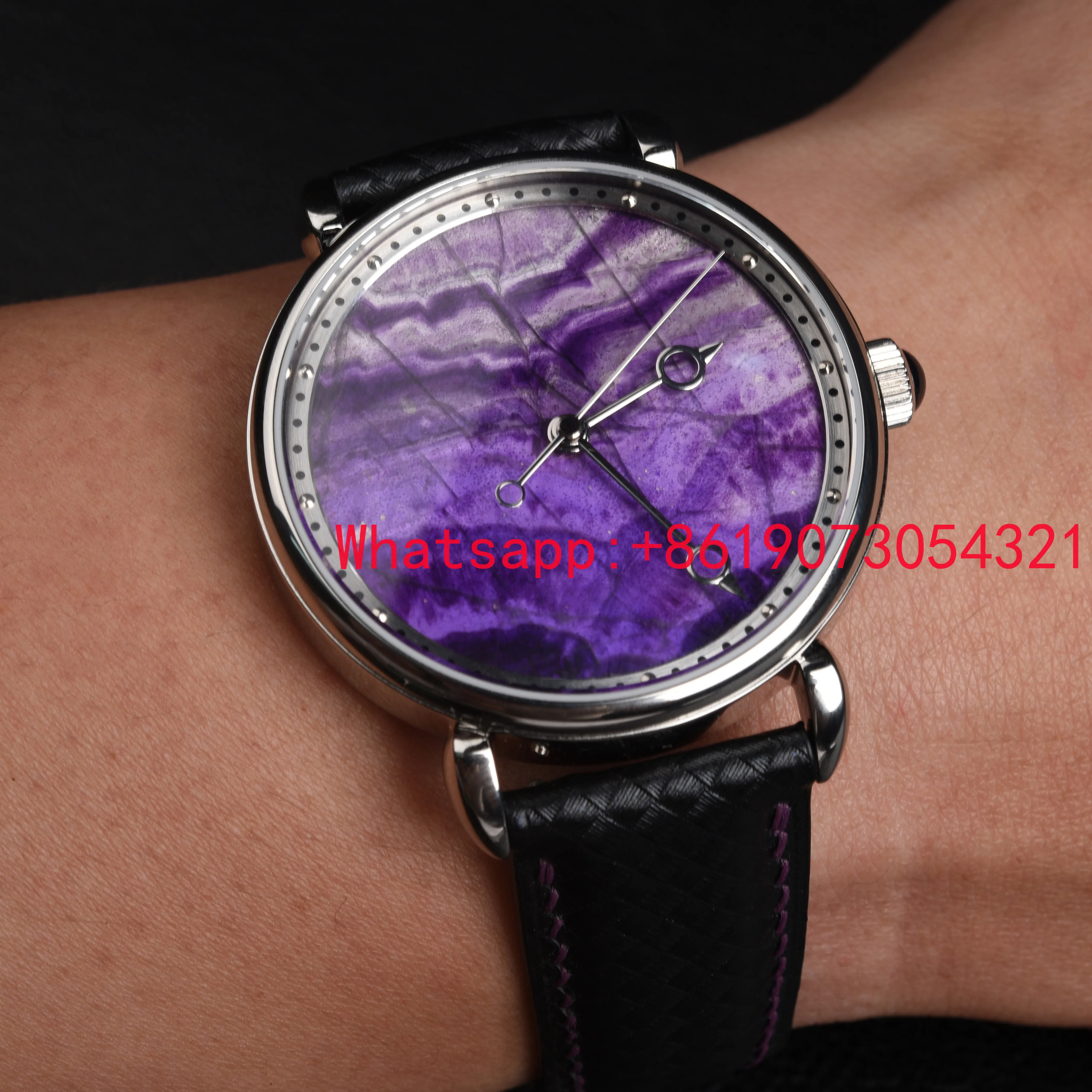 

Ziqi Donglai Natural Ziying Stone Dial Watch Мужские механические часы известного бренда со швейцарским механизмом