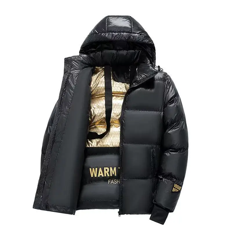 

Winter Jacket for Boys Girls Down Jacket Black Thickened Zipper Hooded Coat Big Childrens Kids Jacket