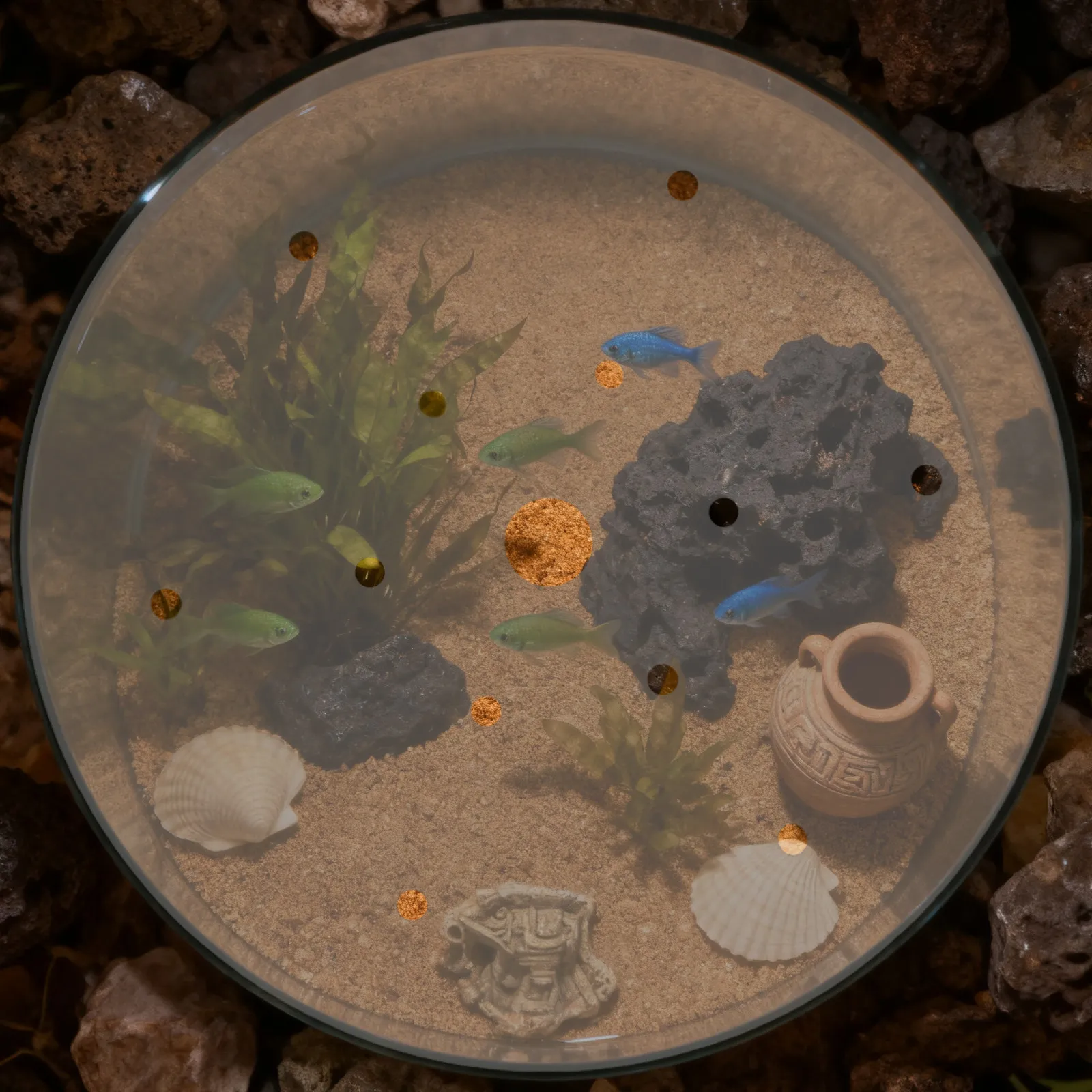Aquarium Fish Jumping - 7.86 Round Acrylic Fish Tank Anti-Jumping