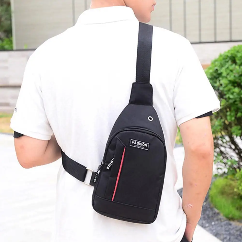 

USB Charging Sling Bag For Men Casual Chest Bag Shoulder Crossbody Bag Male Anti Theft Multifunction Bags Man Sports Travel Pack