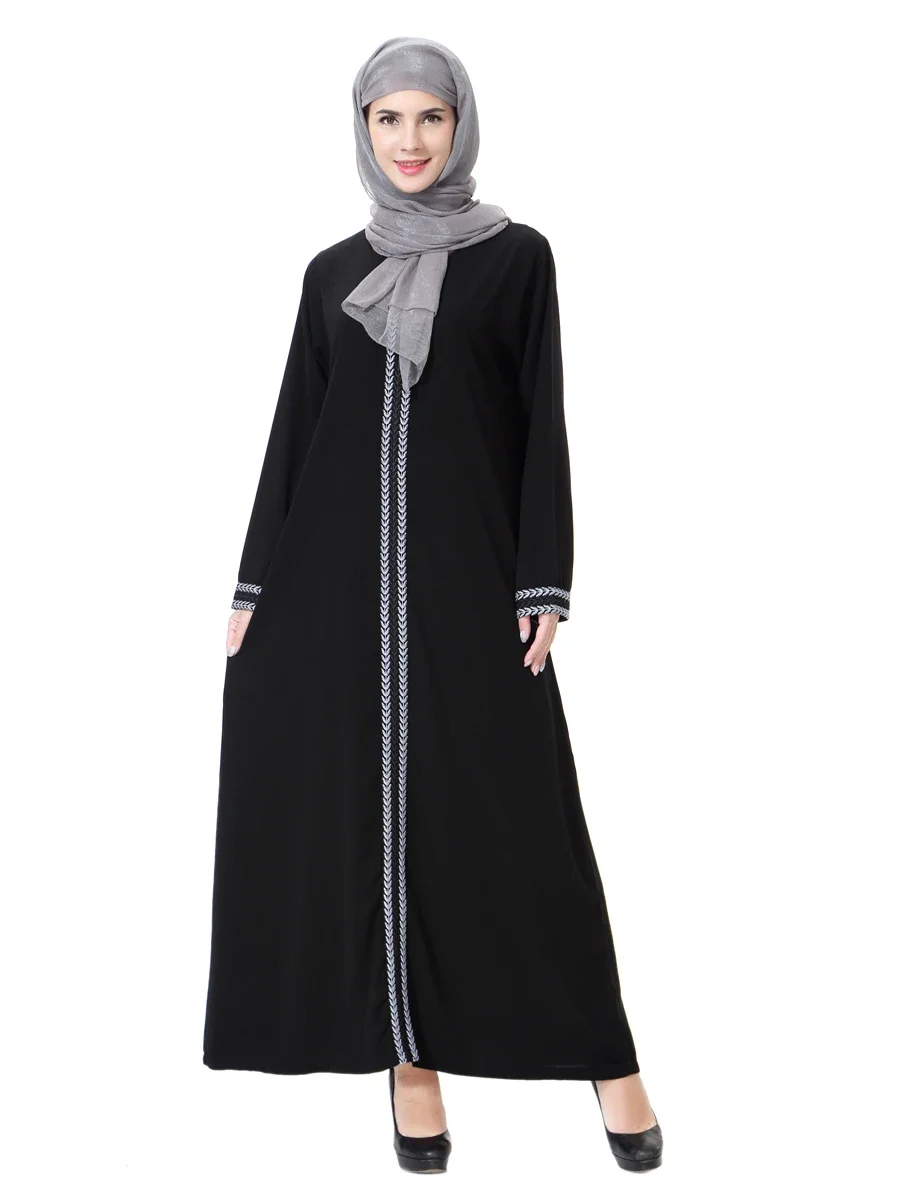 Donne musulmane Modesto Abaya Abbigliamento islamico Dubai Turchia Abito Arabo Jalabiya Eid Ramadan Dubai Caftano Maxi Abito Abito Caftano Nuovo