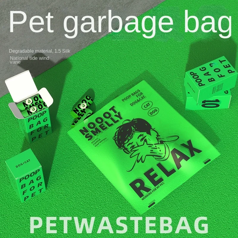 

Eco-friendly Dog Poop Bag with Easy-Tie Handle, Strong and Durable, No Dirty Hands, Environmentally Friendly Waste Collector