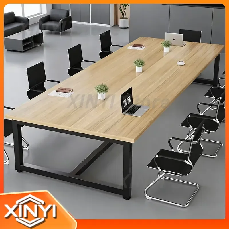 Modern Long Conference Table for Office Meeting Room Desk for Negotiation Training Workbench and Chair Set rectangular table