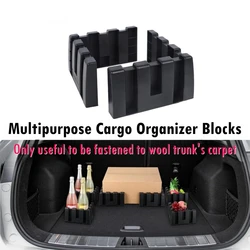 Multipurpose Cargo Organizer Blocks Car Trunk Storage Organizer Blocks Only Fit Wool Trunk's Carpet for Ca Truck SUV Van