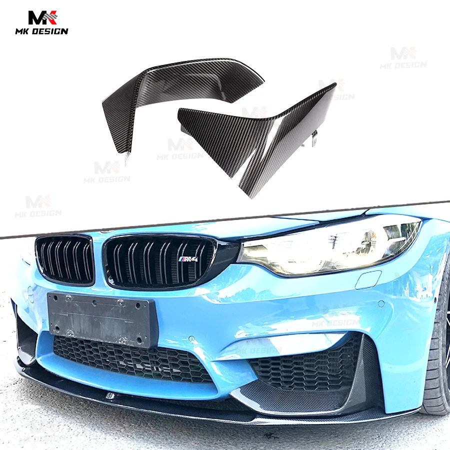 

Carbon Fiber Front Bumper Side Splitter Canards For BMW F80 M3 F82 M4 2014-2019 Front Bumper Splitter Corner Trim Cover