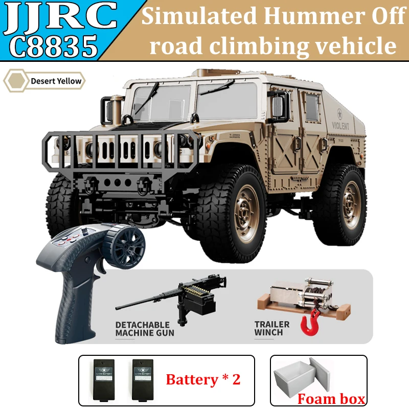 

Jjrc C8835 4wd Truck Simulation Rc Car Jeep Military Climbing Off-Road Vehicle Remote Control Truck Adult Kids Toy Gifts