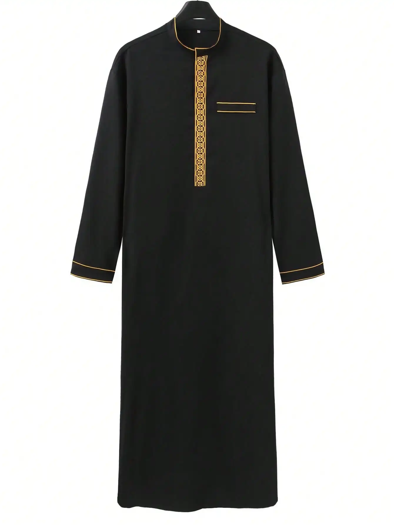 Robe musulmane à manches longues pour hommes, style ethnique, vêtements arabes, tenue décontractée islamique