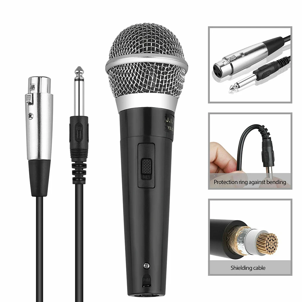 YS-226 Wired Microphone Moving Coil Handheld Dynamic Mic Stage Singing Home KTV Meeting Microphone