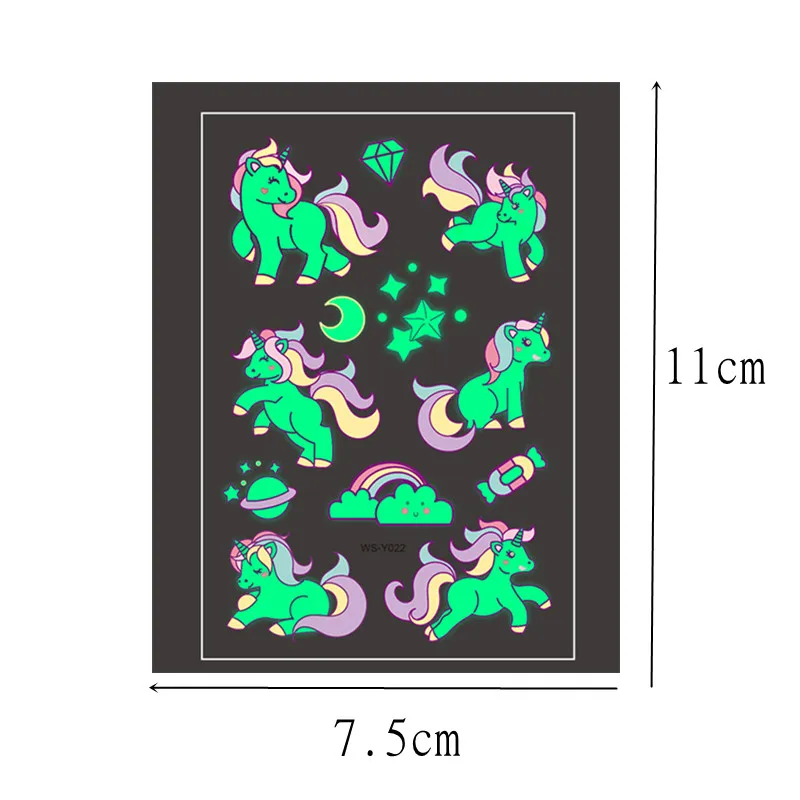 Luminous Stickers Child Kid Toy Arm Leg for Children Glow in the dark Sticker Cartoon Luminous Switch Sticker Wall Stickers