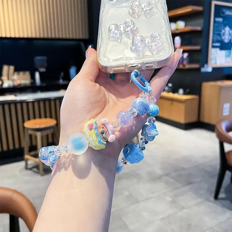 

Kawaii капибара, цепочка для телефона для девочек, креативная сумка-брелок с бисером, подвеска, украшения, аксессуары, ремешок для телефона, подарки