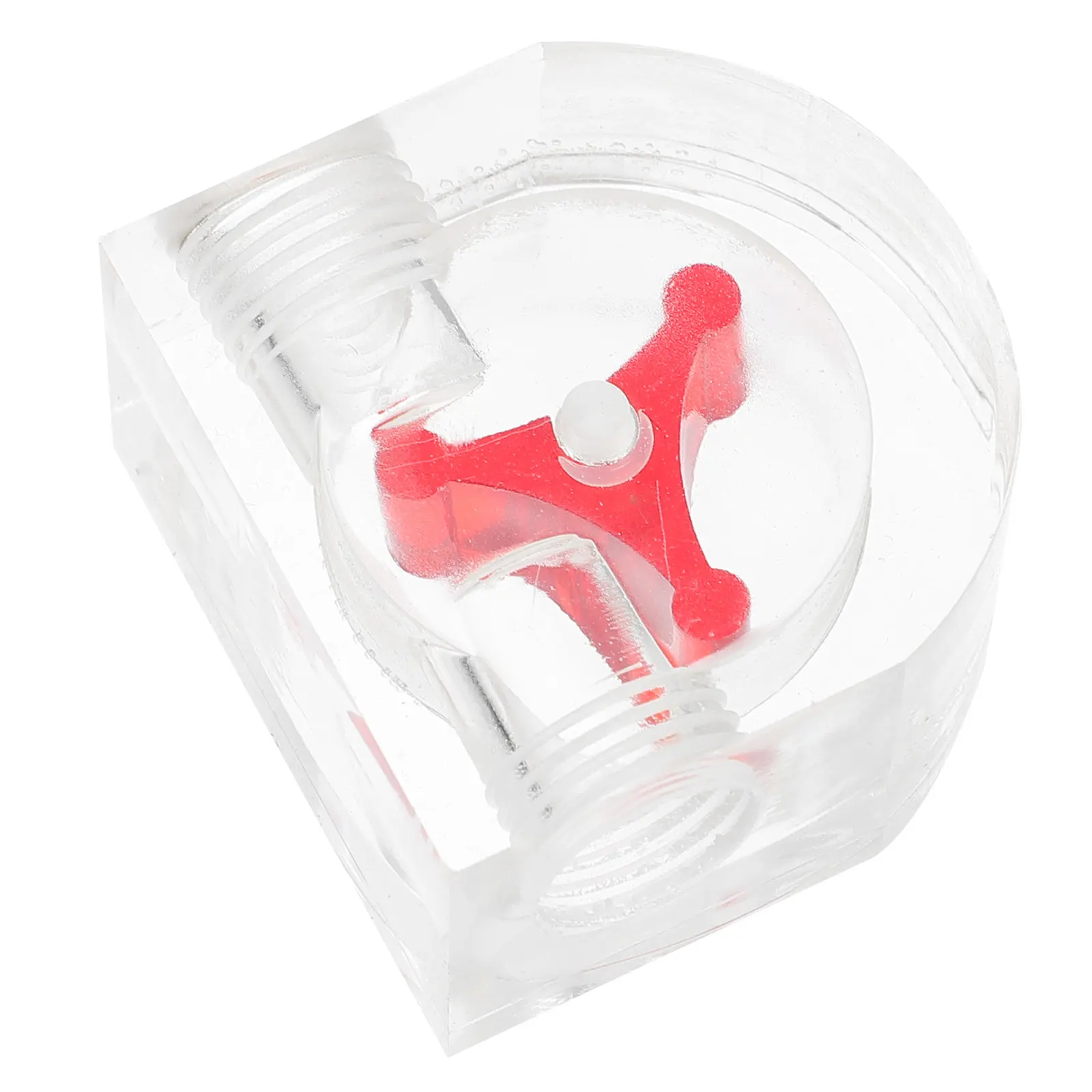 Acrylic 2-Way Computer Water Cooling Flow Indicator Silicone Sealed Flow Meter for Pc Water Cooling System Monitoring