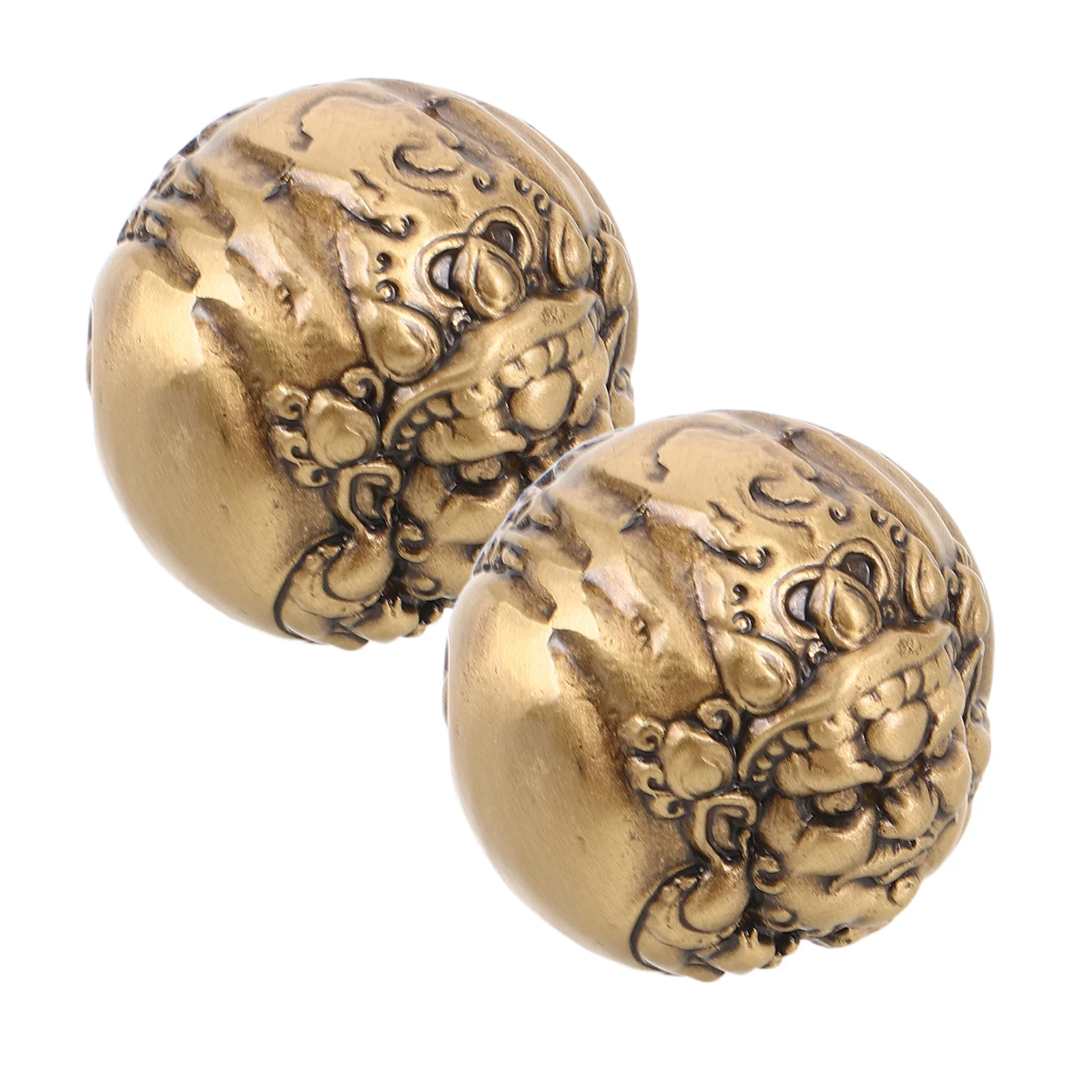 

1Pair Brass Hand Exercise Balls Wrist Strengthener Portable Grip Trainer Elderly Rehabilitation Fitness Massage Equipment