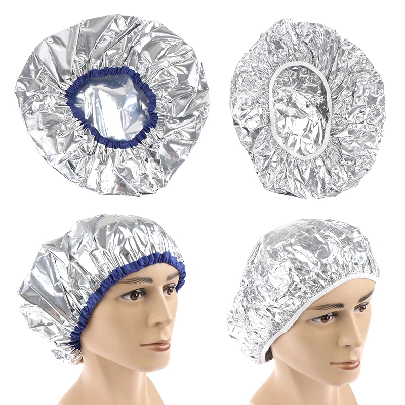 

&1PC Disposable 8 Wire Thicke Aluminum Foil Cap Elastic Hair Coloring Cap Disposable Heat Shower Cap