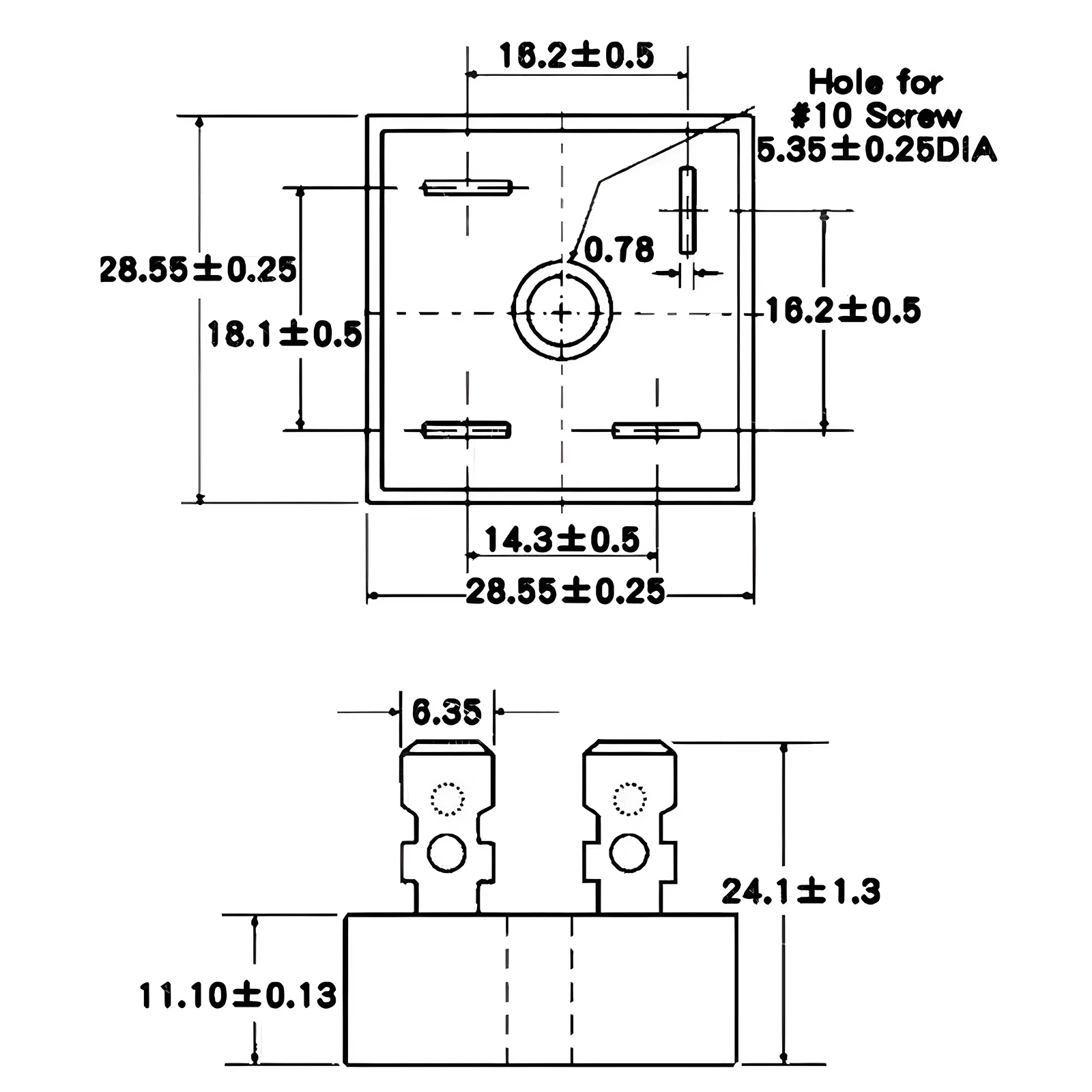 مقوم جسر ديود kbpc5010 kbpc1510 kbpc2510 pcb3510 50a v مكونات إلكترونية أحادية الطور ، 2