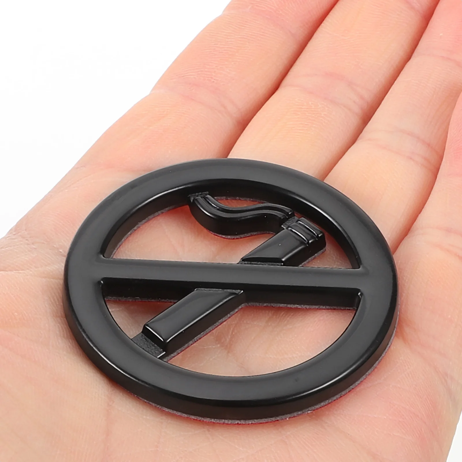 No Smoking Metallschild, 3D-Design, langlebige Aufkleber für Fahrzeuge, selbstklebende No Smoking-Aufkleber für Fahrzeuge