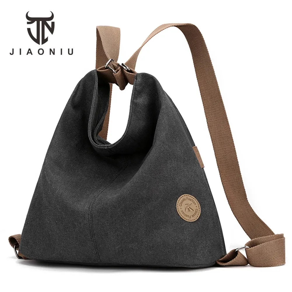 Multifunctional Fashion Women's Backpack High Quality Canvas Female Shoulder Bag Luxury Designer Ladies Tote Bags Mochilas Mujer