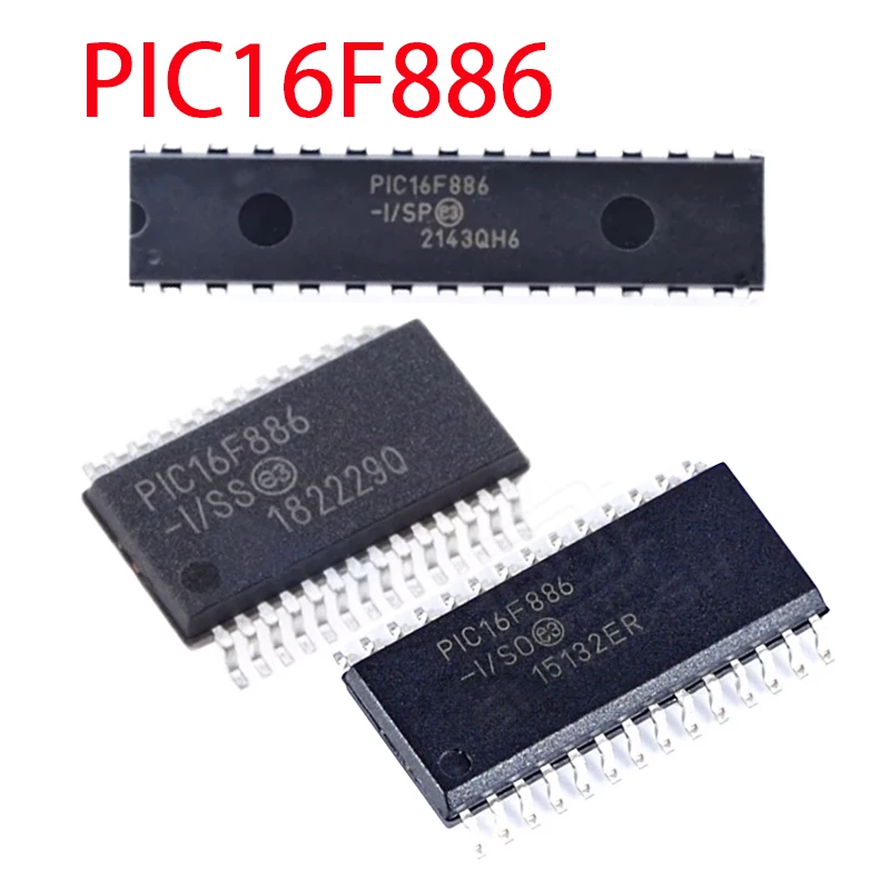 1PCS PIC16F886-I/SS SO SP SSOP-28 SOP-28 DIP-28 microcontroller chip