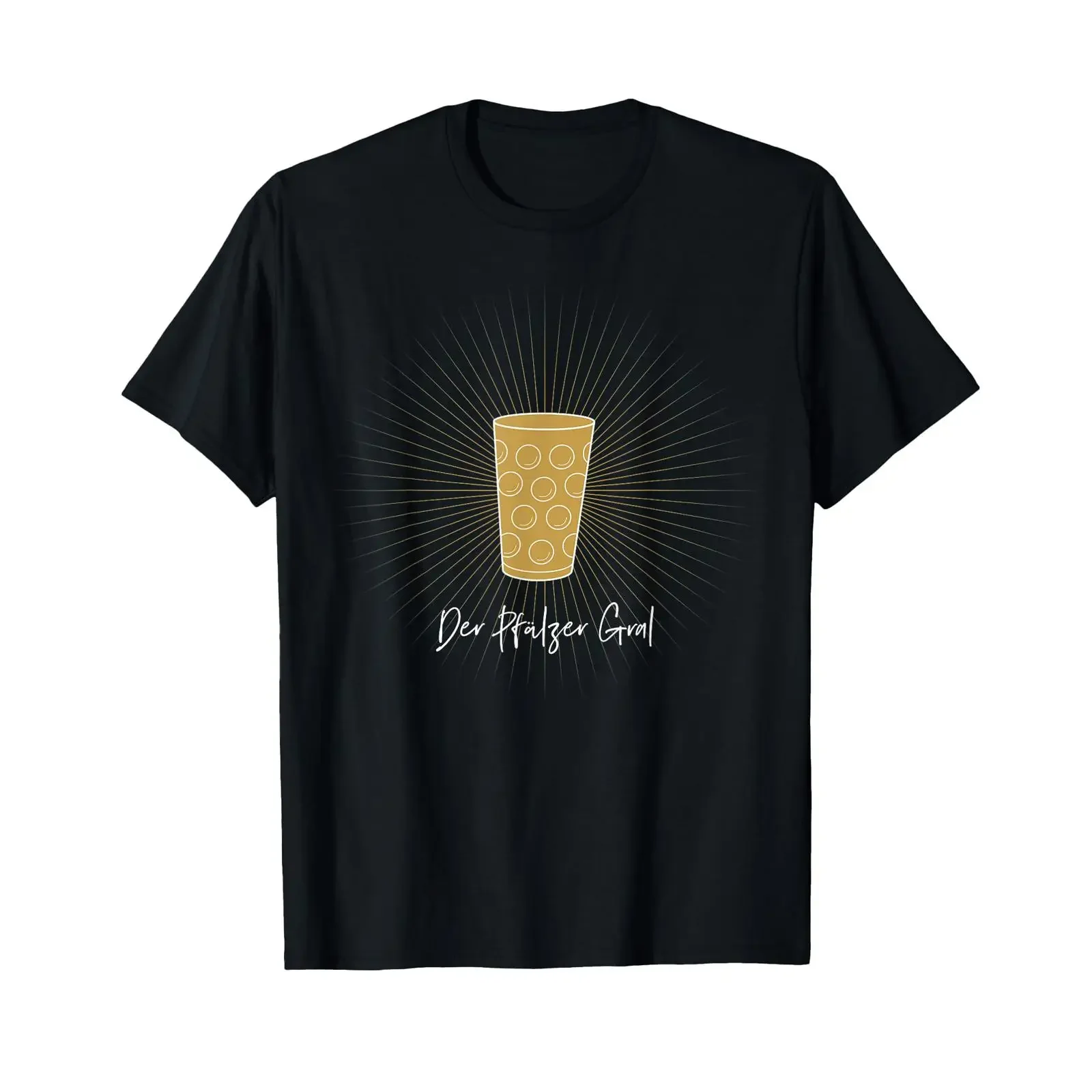 Pfalz Schorle Edition Mens Dubbe Glass T Shirt Black S Classic Half Sleeve vintage Washed designer clothes Breathable homme
