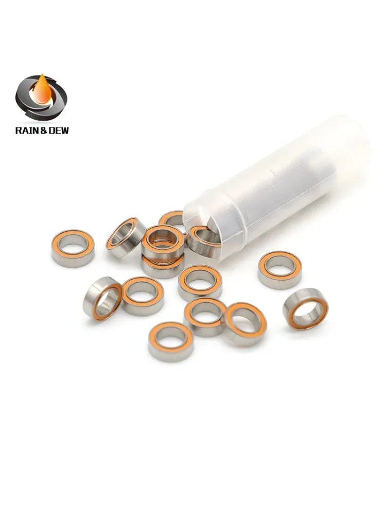 AliExpress NONE 4Pcs SMR85RS CB Bicycle Ceramic Orange Bearing ABEC7 Stainless Steel Hybrid Bearing Without Grease Fast Turning 5x8x2.5mm