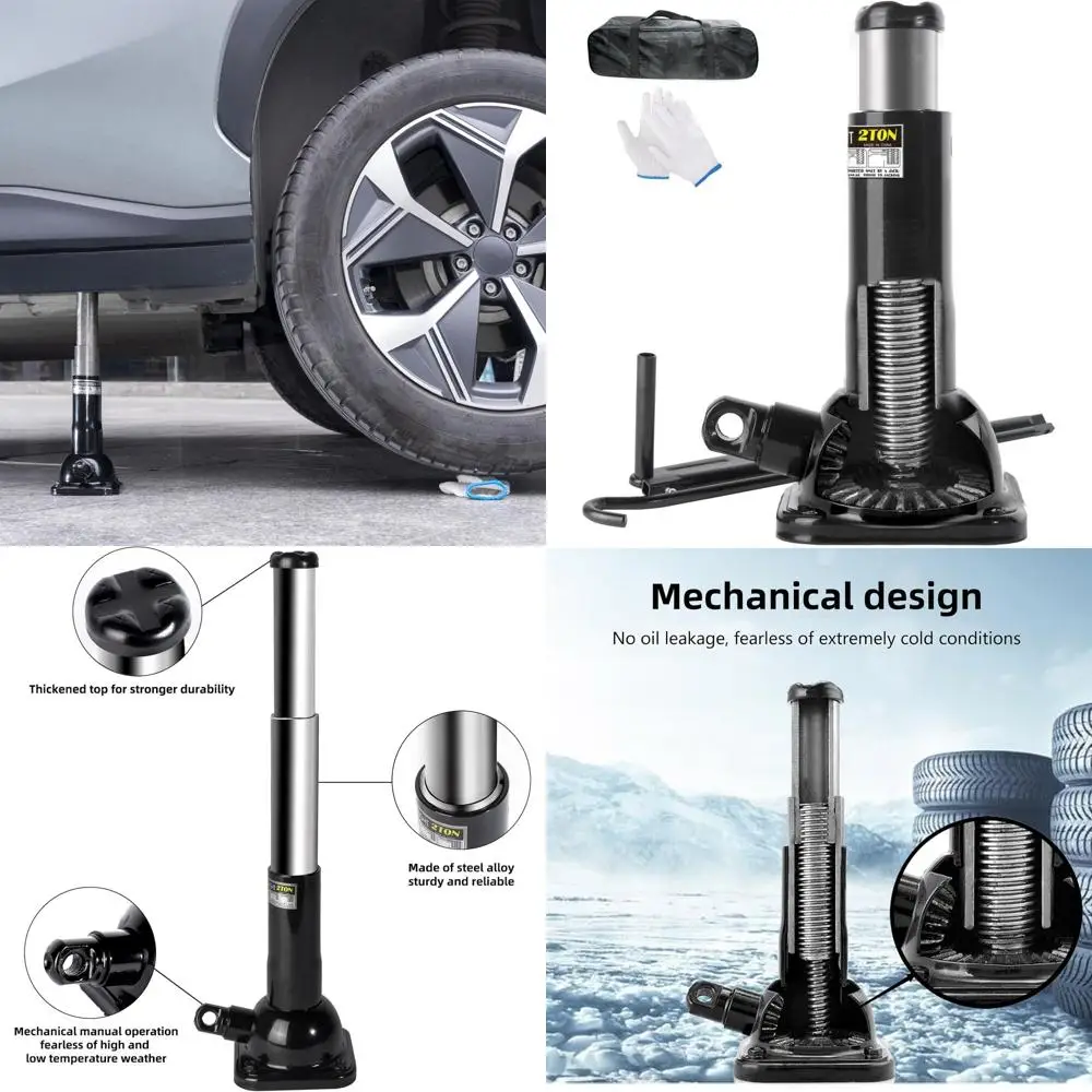 

Двухфункциональный винтовой домкрат и подставка грузоподъемностью 2 тонны (4000 фунтов), подходят для бездорожья и оверлендинга, регулируемые до 7,08 т