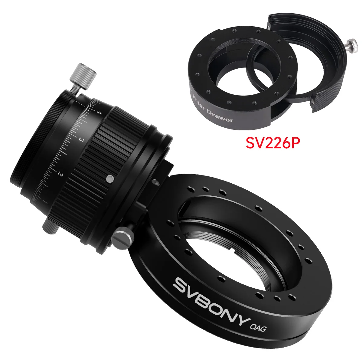 Svbony SV238 Astronomie OAG Off Axis Guider voor Deep Sky Astrofotografie voor SV503 SV550 MK127 Astronomische Telescoop Zwart