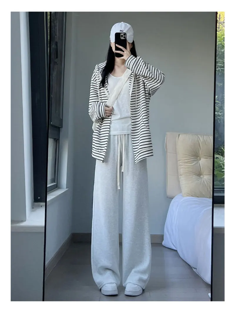 American Kordel zug Design Hose für Damen Mode Hip-Hop Streetwear Damen hose neue 2024 Herbst neue All-Match Damen hose