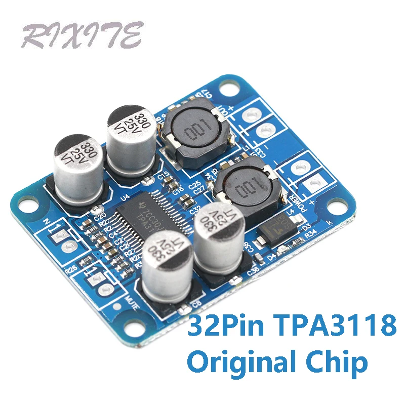 TPA3118 60W 32Pin Original Chip Mono Digital Audio Power Amplifier Board Amp Module DC 12V-24V