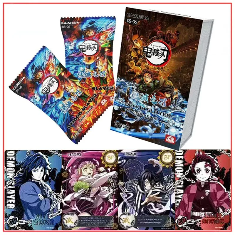 Tarjeta coleccionable de viaje Demon Slayer Vol.6 auténtica, bolsas ciegas tesuradas, tarjeta de animación, juguetes para niños, regalos de vacaciones