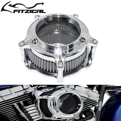 Motorcycle Chrome Air Cleaner Intake Filter For Harley Touring Electra Road Glide Softail FLSTNSE Dyna Sportster XL883 Super Low