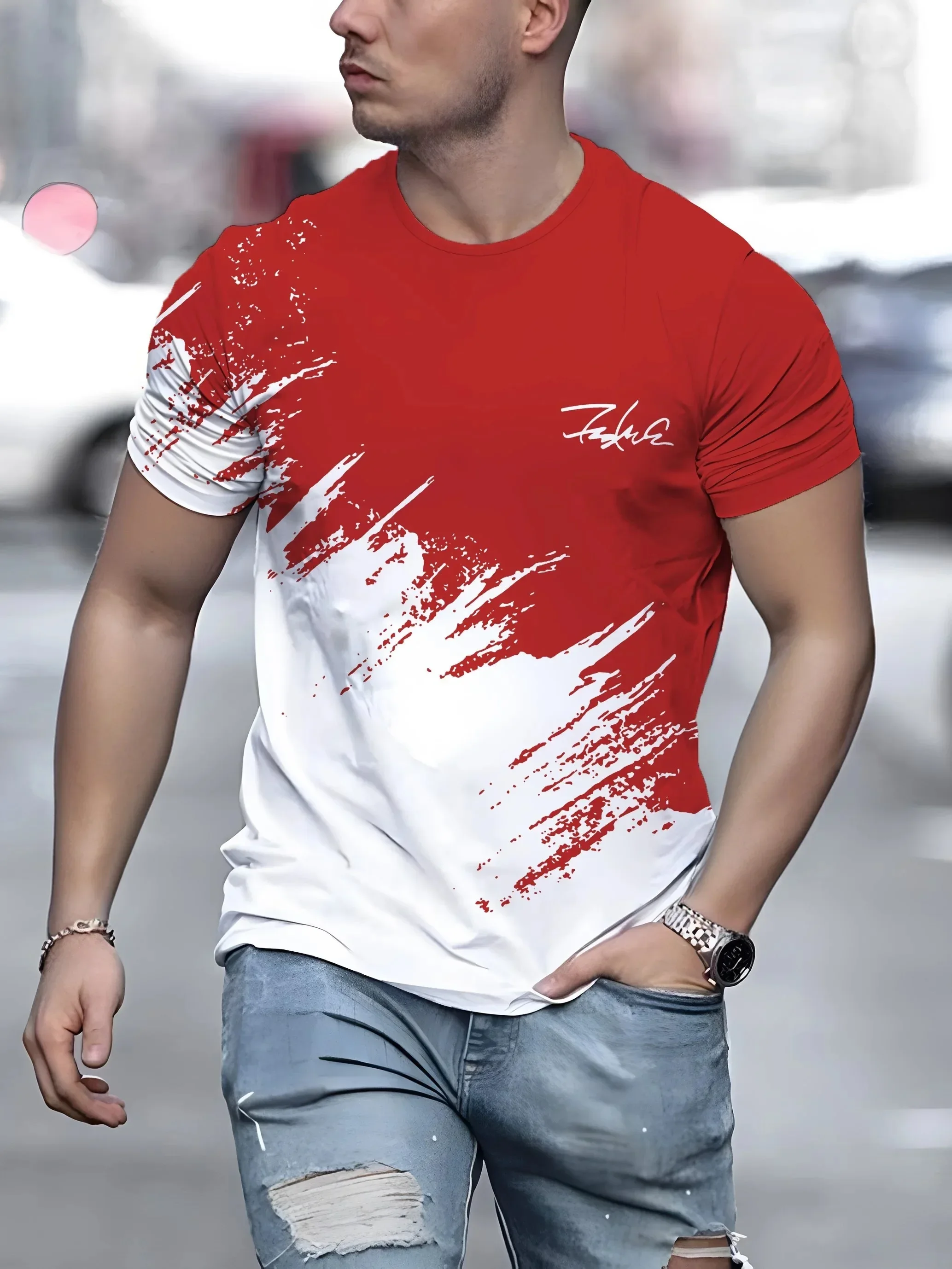 

Men's T shirt short sleeve crew neck casual outdoor pullover T shirt for men streetwear sportshirt top tees oversized clothing