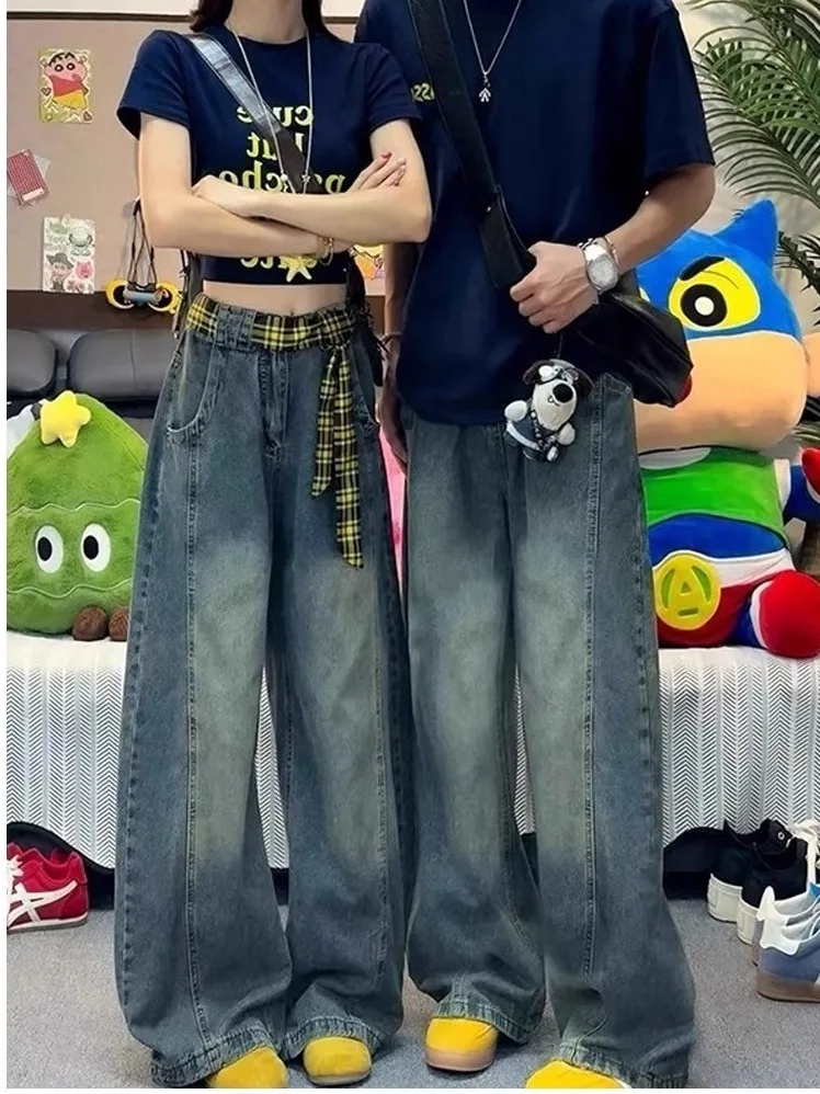 

Мужские джинсы Cleanfit Vintage Blue Washed Knife: свободные, прямые, слегка расклешенные, в американском уличном стиле