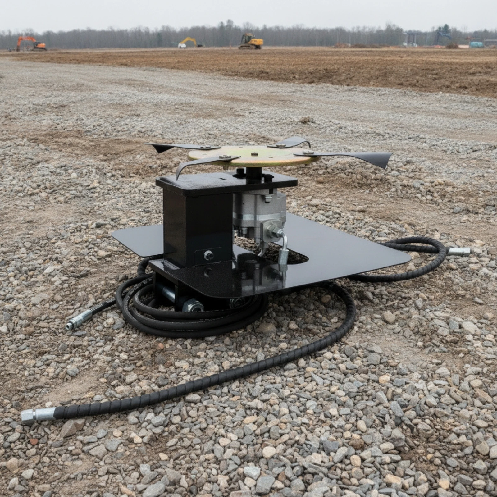 Hydraulic Brush Cutter Attachment Heavy-Duty Brush Cutter Attachment with Blades Hydraulic Flail Mower High-Strength