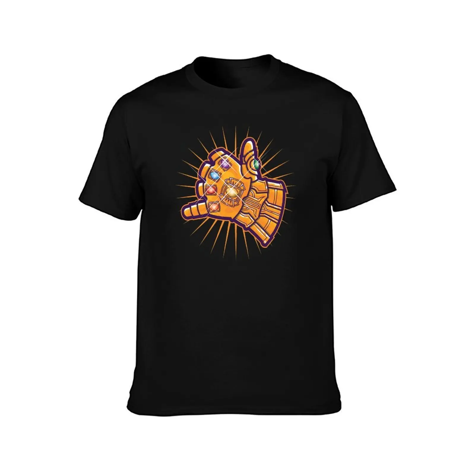 Shaka Gauntlet T-Shirt, Summer Casual Cotton Tee, Oversized Streetwear Tops, Vintage Graphic Print, Loose Fit Short Sleeve