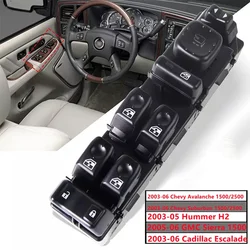 15883319 Master Power Window Switch for Hummer H2 Chevy Avalanche Silverado Suburban GMC Sierra 1500 2500 TahoeYukon 2003-2007