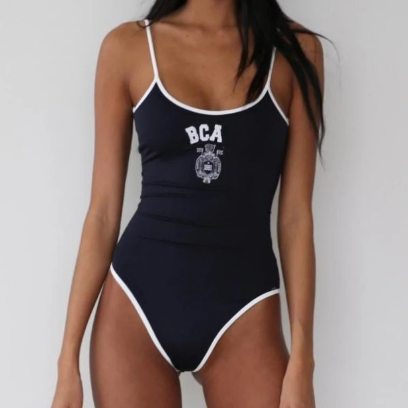

Strappy Swimsuit with Built in Bra Sexy Backless Bodysuit for Surfing Beachwear