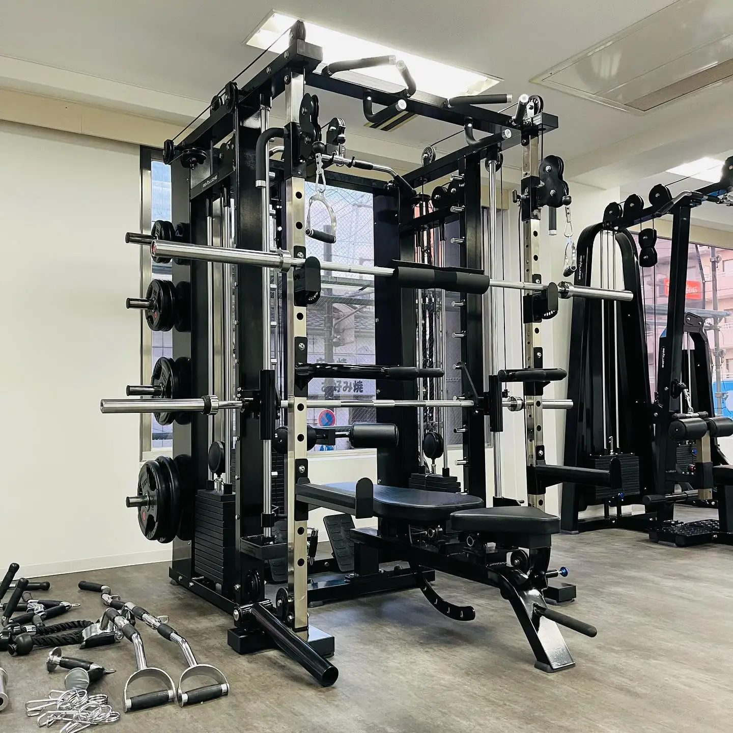 Estación Multifuncional Premium Todo en Uno con Máquina Smith para Gimnasio, Equipo de Gimnasio al por Mayor, Pila de Pesas para Gimnasio